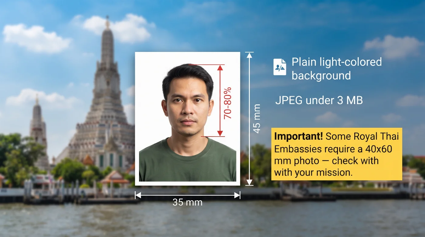 what are thailand visa photo requirements?