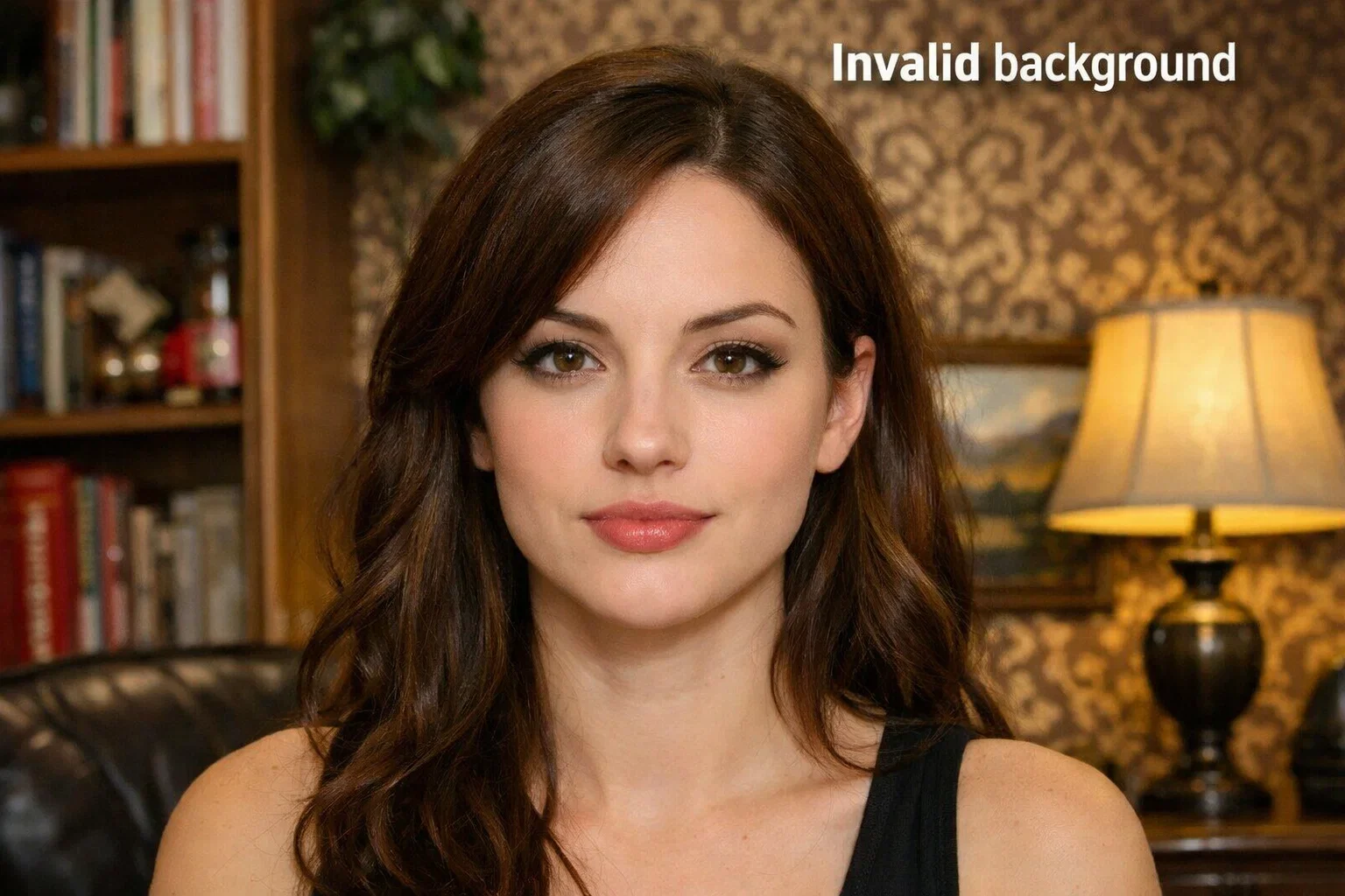 Patterned or Cluttered Background on Passport Photo