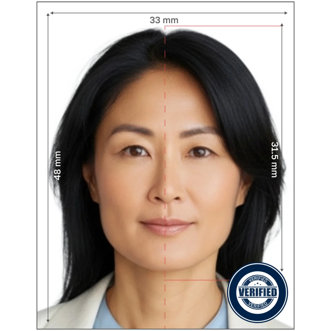 Chinese Passport Photo Result Image