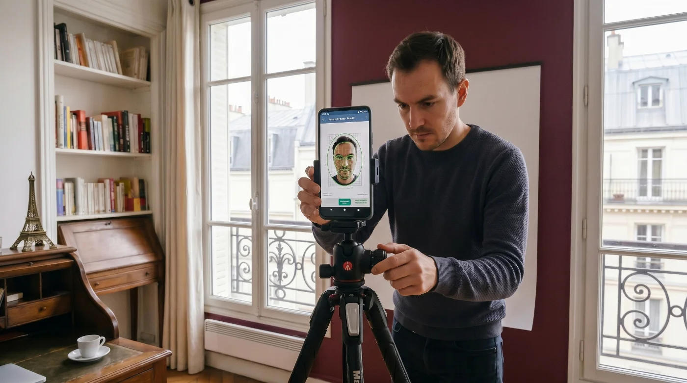 how to edit a passport photo on android