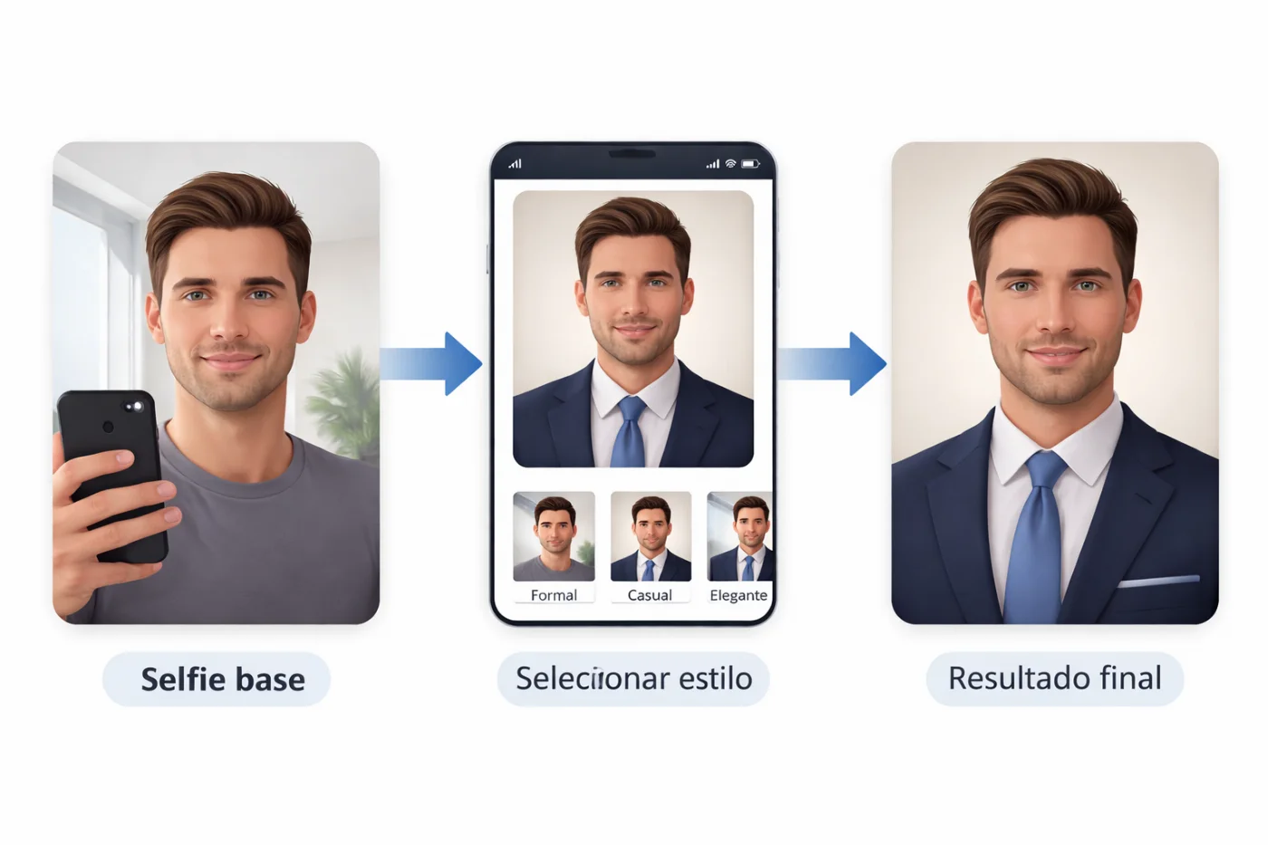 Proceso para generar una foto profesional para CV con IA