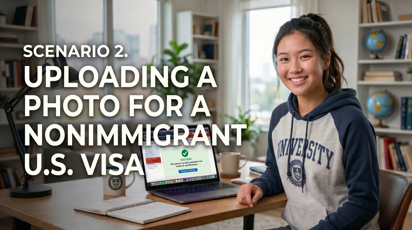 uploading a photo for US nonimmigrant visas