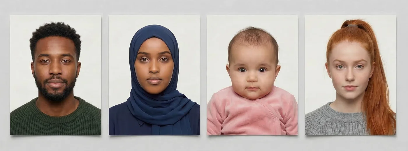 face visibility on passport photo