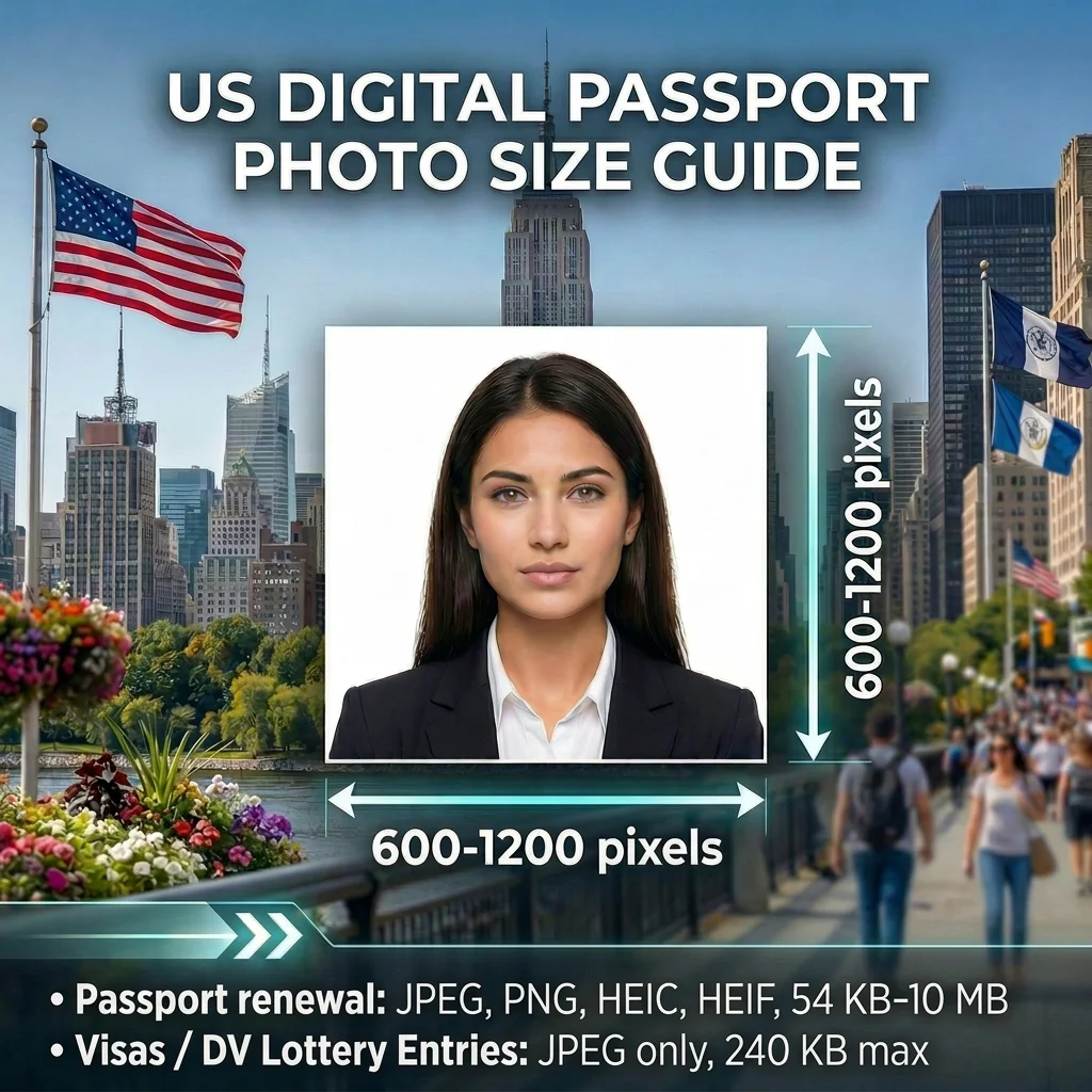 US digital passport photo requirements