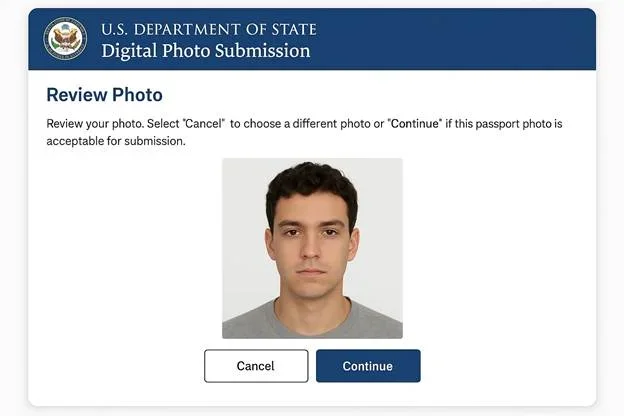 US digital photo requirements checklist