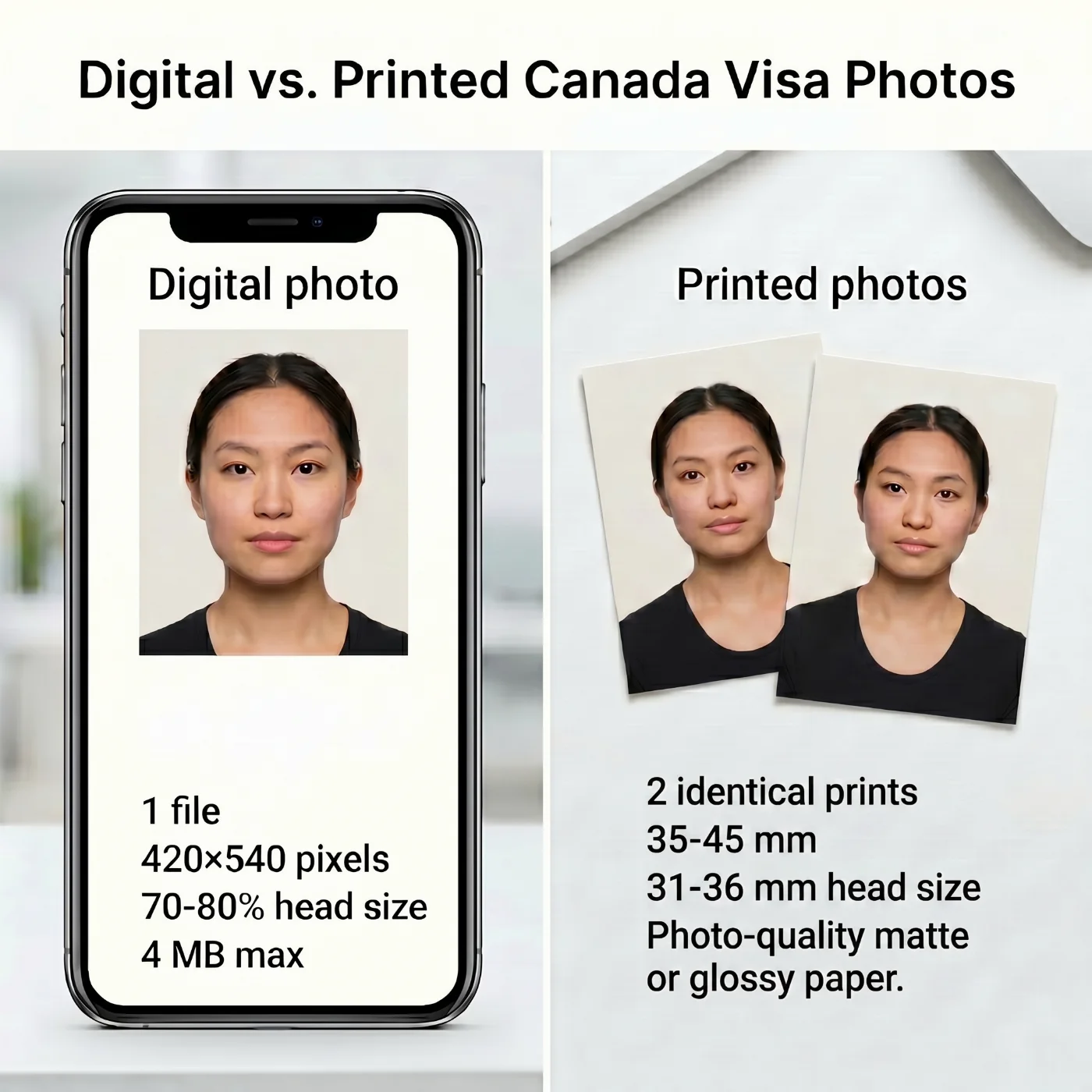 Сanadian Digital vs Printed Visa Photos