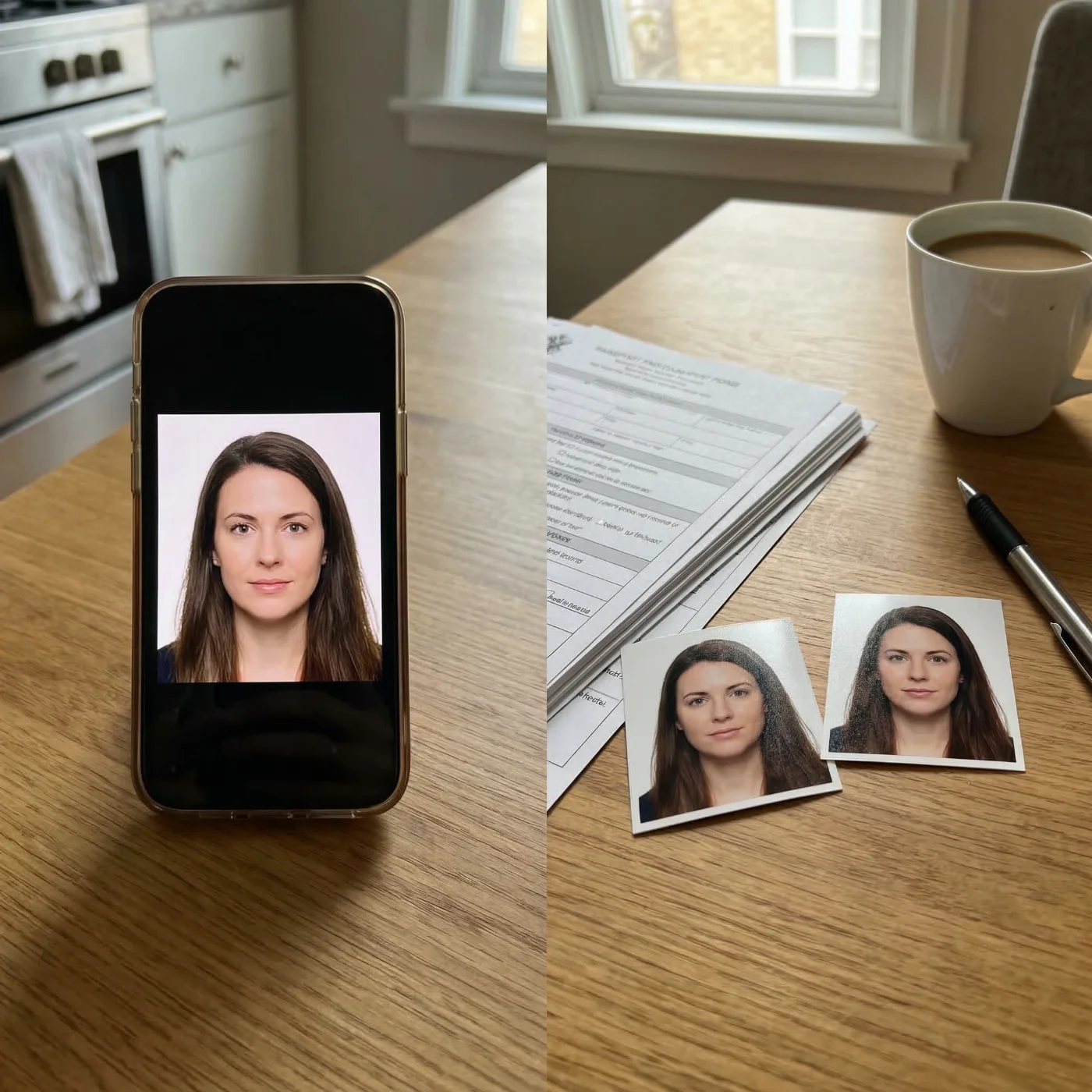 what is the difference between iphone digital and printed passport photo