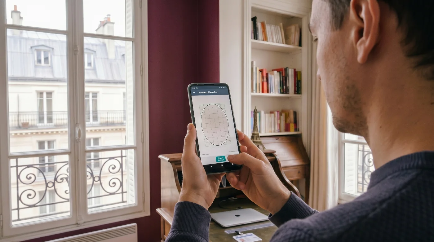 composing the digital passport photo shot on android 