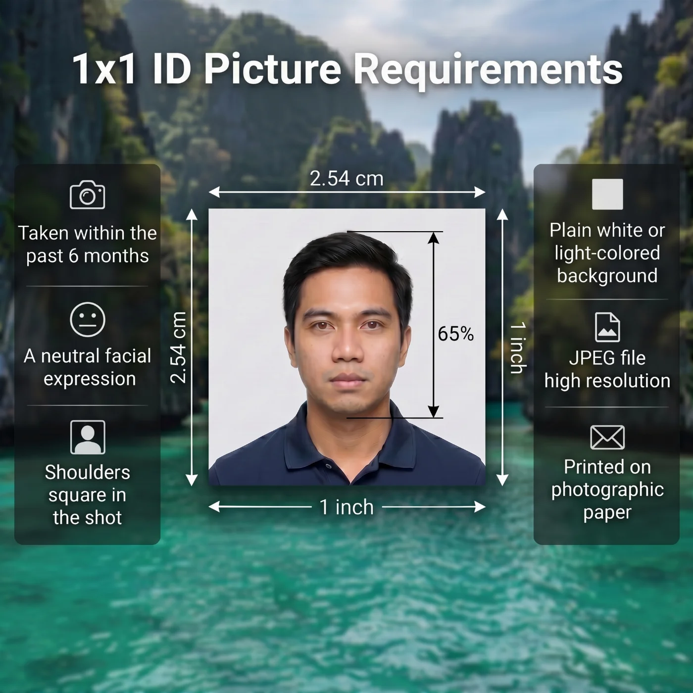 1x1 picture size requirements