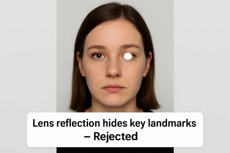 can i wear lenses in passport photo