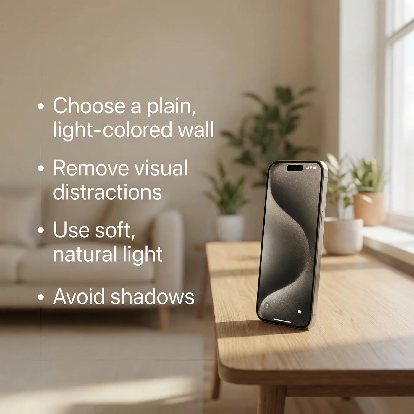 Taking passport photos with iPhone setup