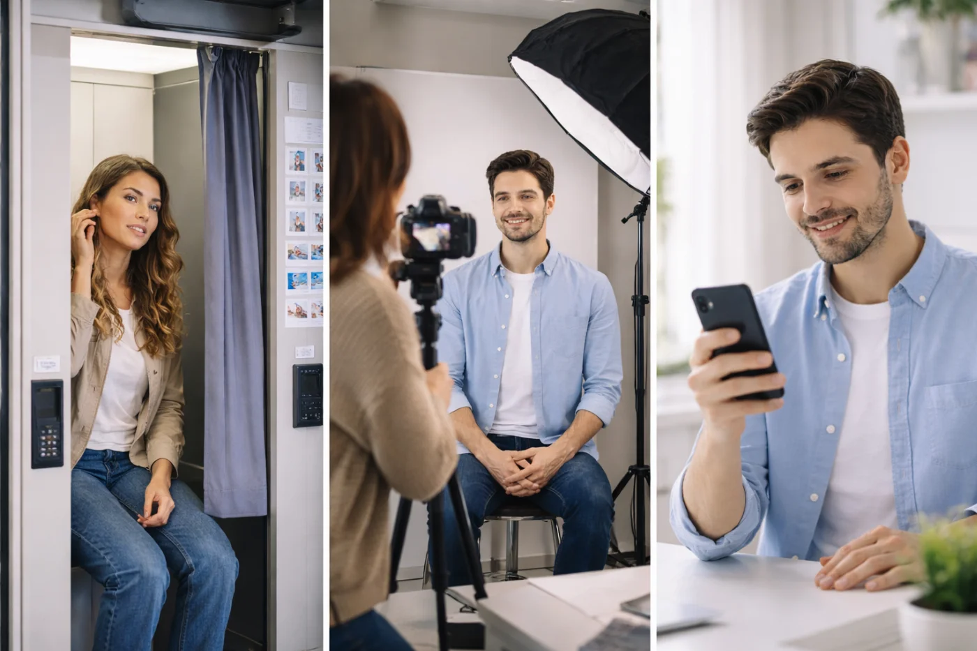 Opciones para hacer foto carnet en Barcelona: estudio, fotomatón y móvil