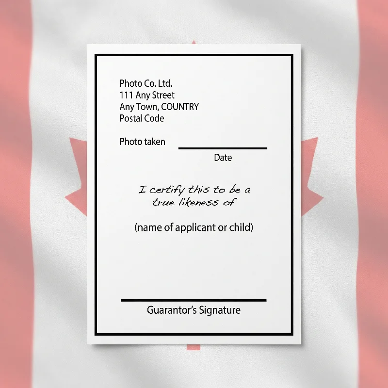 does a guarantor need to sign my canadian passport photo