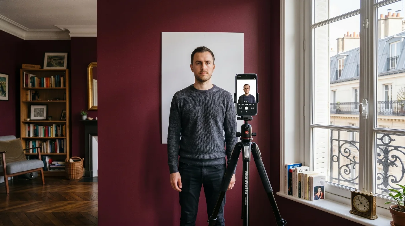 how to set up a shot in android for a digital passport photo