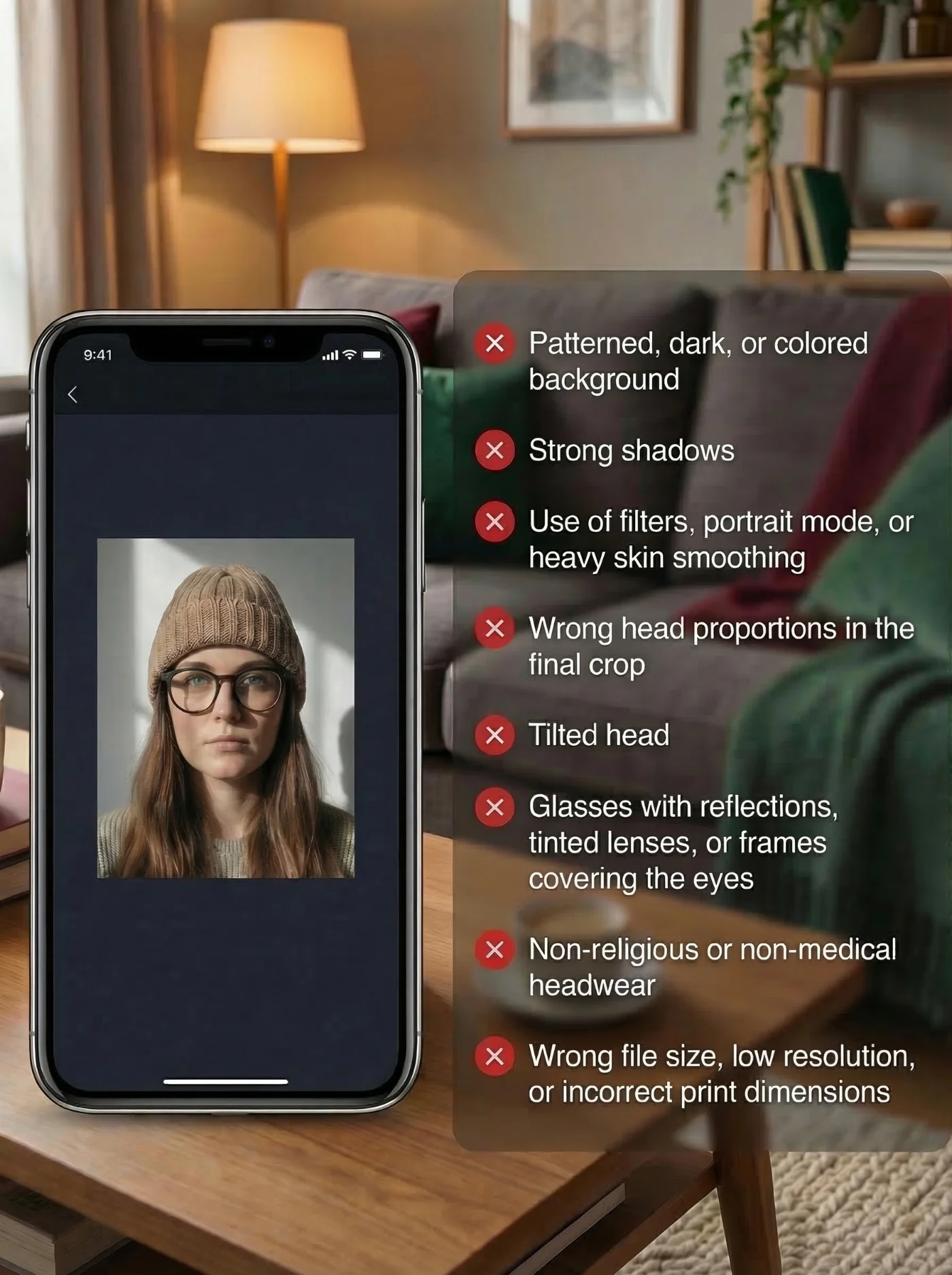 common mistakes in iphone passport photo