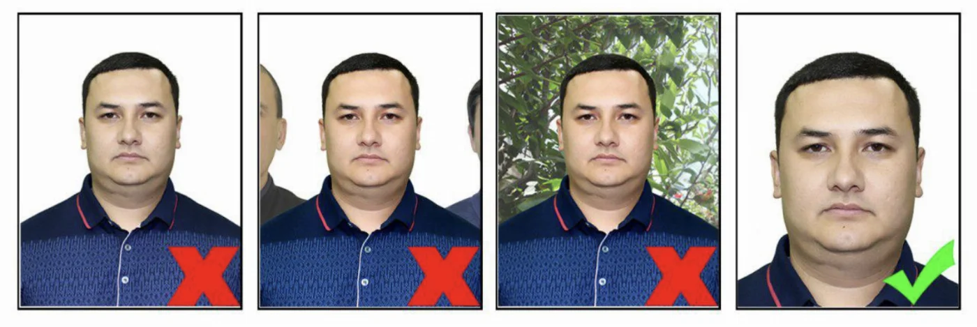 Uzbekistan visa photo examples
