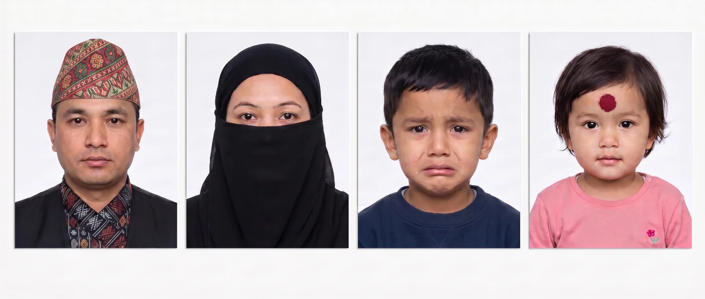 Unacceptable Nepal Passport Photos