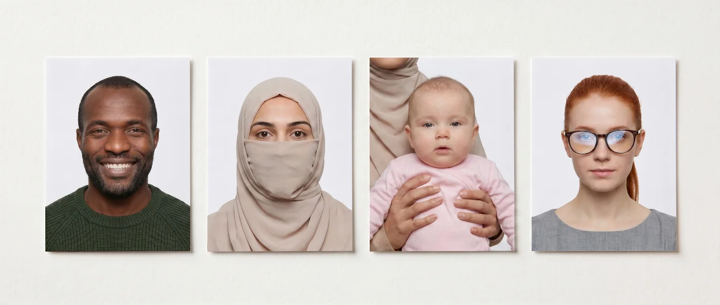 Unacceptable Canada Visa Photo Examples