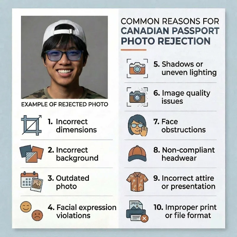 common reasons for canadian passport photo rejection