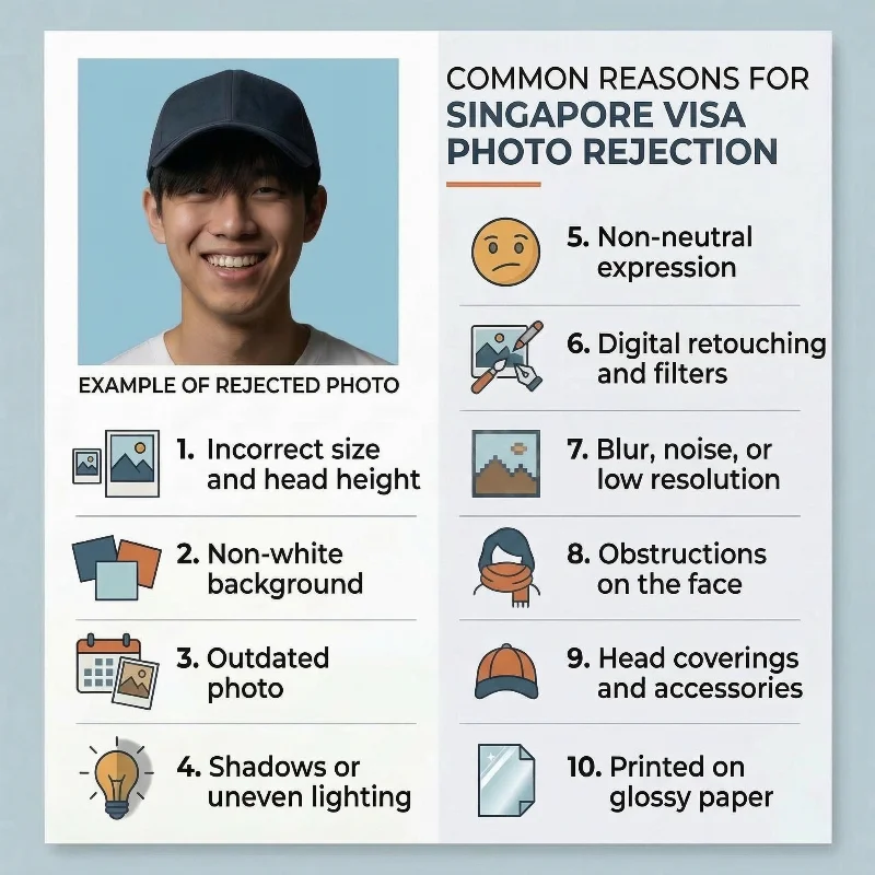 common reasons for singapore visa photo rejection