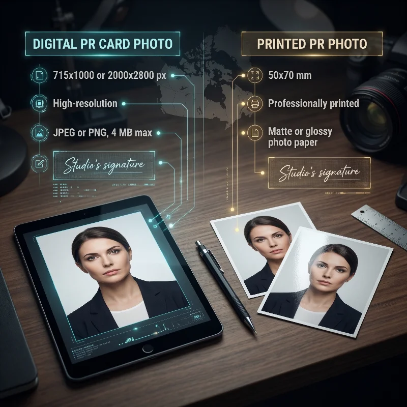 digital vs printed pr card photo