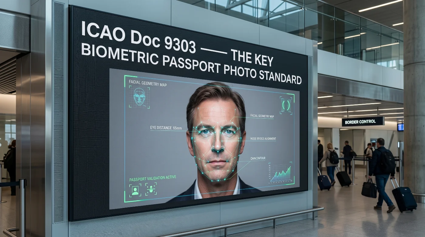 ICAO 9303 passport photo