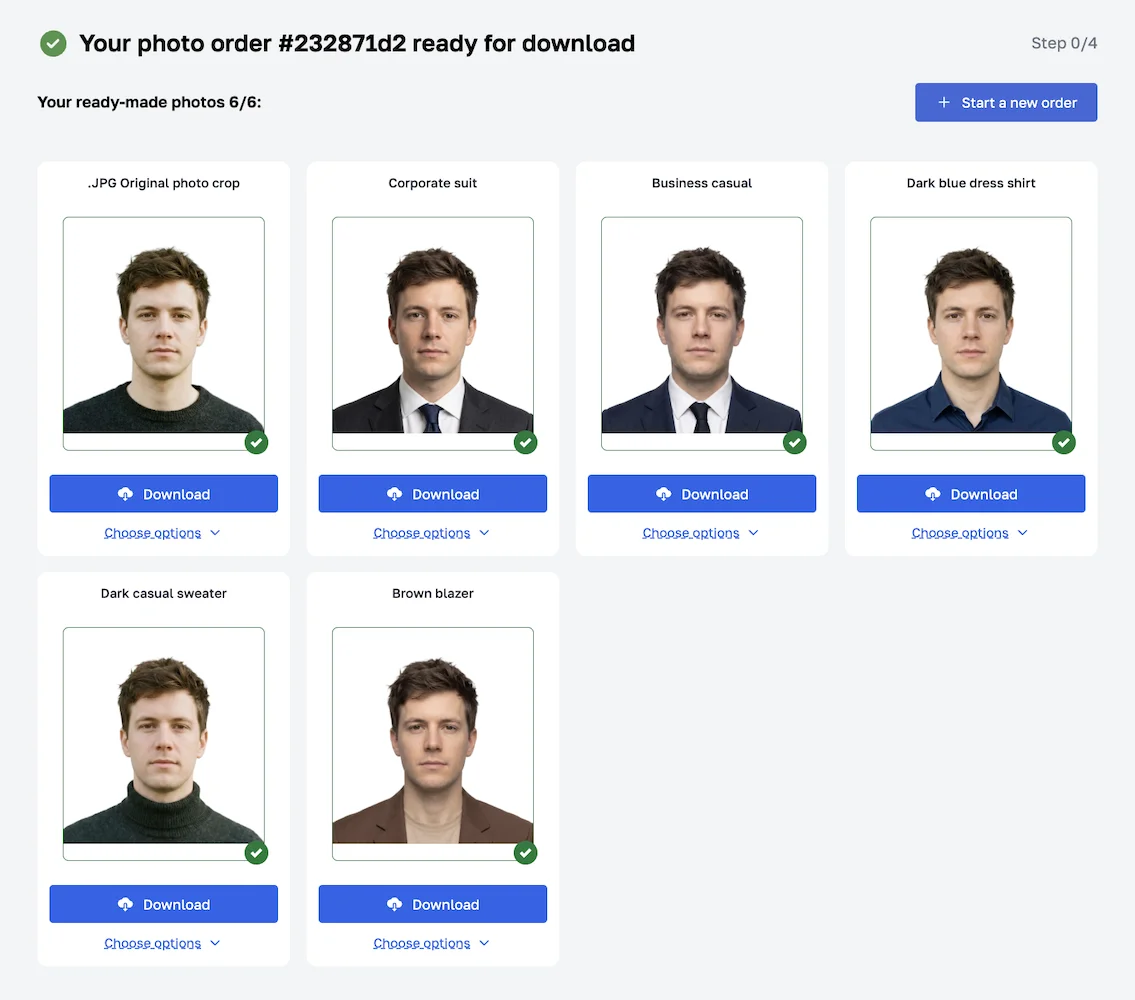 can i change clothes on my passport photo online