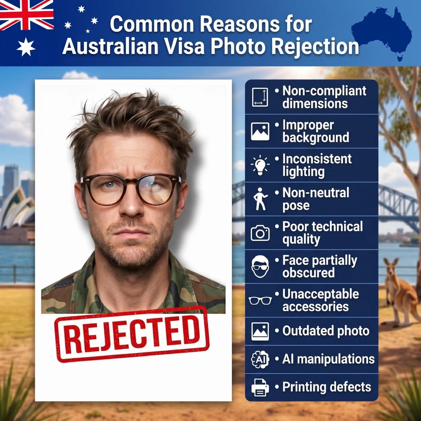 10 Common Reasons for Australian Visa Photo Rejection