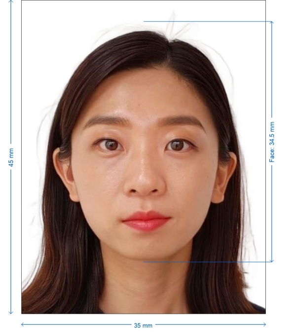 South Korea passport 35x45 mm (3.5x4.5 cm) South Korea passport 35x45 mm (3.5x4.5 cm)