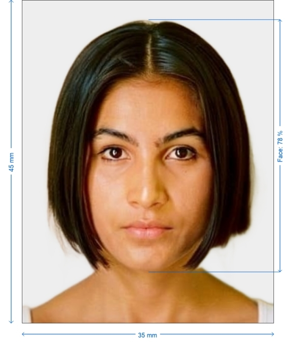 Biometric passport photo